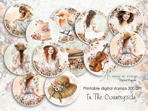 In The Countryside digi stemple 