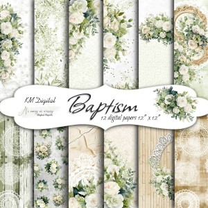 Baptism KWADRAT papiery cyfrowe do druku