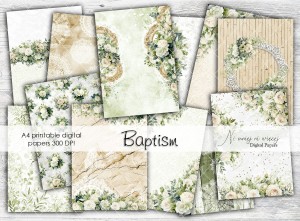 A4 Baptism - papiery do druku