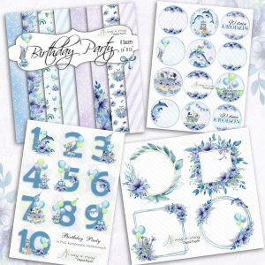 Birthday Party KWADRAT zestaw powiększony