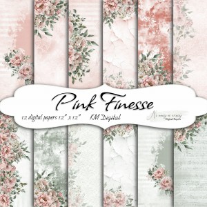 Pink Finesse KWADRAT- papiery do druku