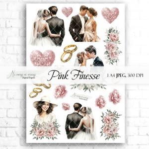 Arkusz grafik "Pink Finesse" do wydruku