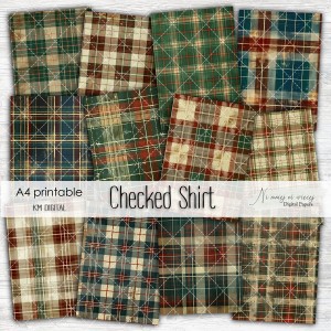 A4 Checket Shirt papiery do druku