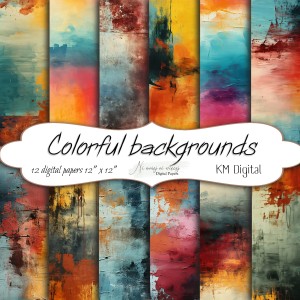 Colorful backgrounds KWADRAT papiery do druku