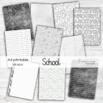 A4 School czarno białe - papiery do druku
