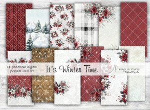 DL It's Winter Time- papiery do samodzielnego druku