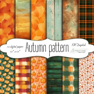 Autumn pattern KWADRAT papiery do druku