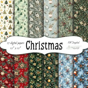 Christmas - KWADRAT papiery do druku