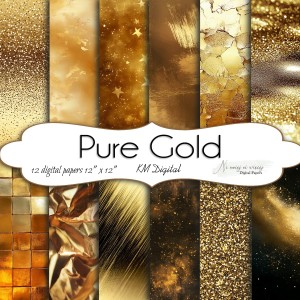 Pure Gold KWADRAT papiery do druku