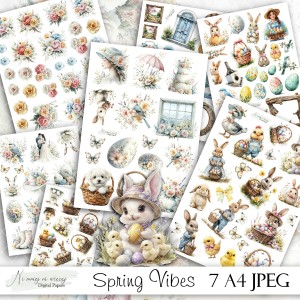 Spring Vibes - zestaw grafik  do druku