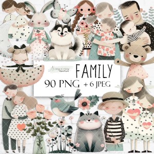 Family - zestaw grafik  do druku