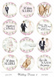 Wedding Dream 2 digi stemple ślubne różowe