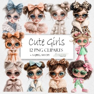 Cute Girls - zestaw grafik
