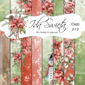 Idą Święta KWADRAT papiery do druku