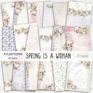 A4 Spring is a Woman papiery do druku 