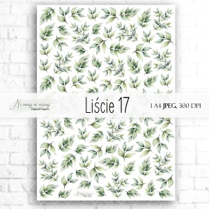 Arkusz grafik "Liście 17" do wydruku