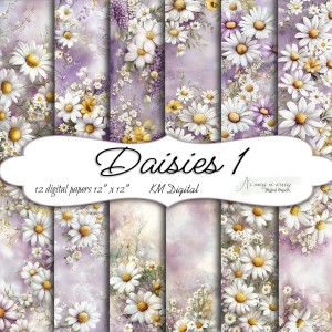Daisies 1 KWADRAT papiery do druku