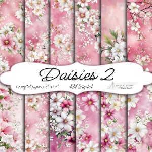 Daisies 2 KWADRAT papiery do druku