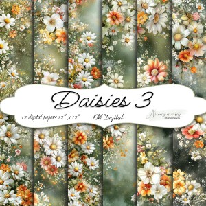 Daisies 3 KWADRAT papiery do druku