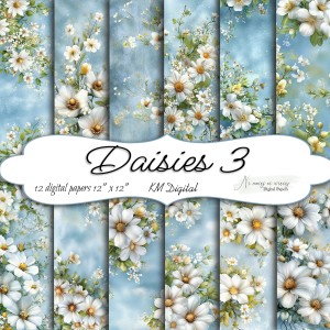 Daisies 4 KWADRAT papiery do druku