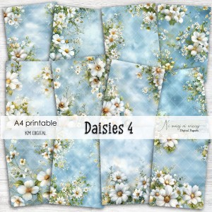 A4 Daisies 4 papiery do druku