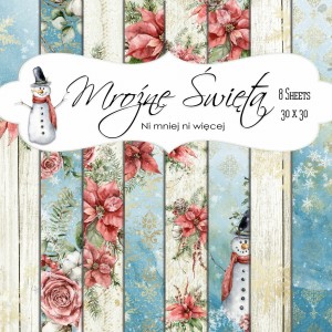 Mroźne Święta KWADRAT papiery do druku