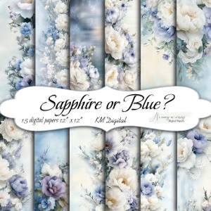 Sapphire or Blue KWADRAT - papiery do druku