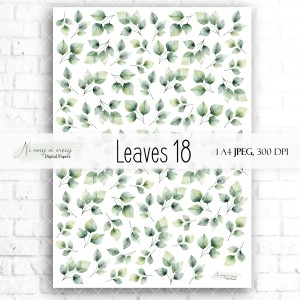 Arkusz grafik "Liście 18" do wydruku