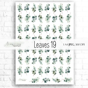 Arkusz grafik "Liście 19" do wydruku