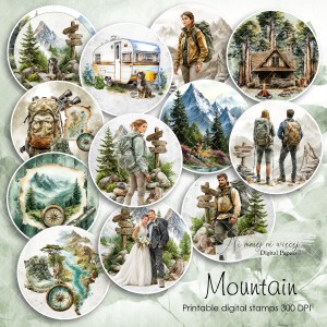 Mountain - digi stemple z motywem górskim