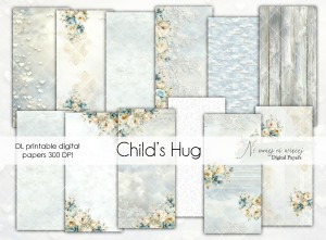 DL Child's Hug papiery do druku dziecięce dla chłopca