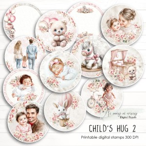 Child's Hug 2 - digi stemple dziecięce