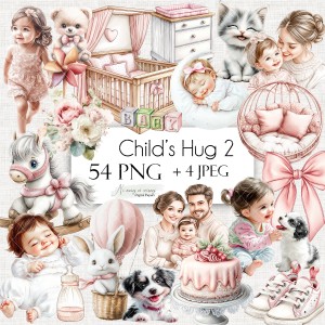 Child's Hug 2 - zestaw grafik do samodzielnego wydruku