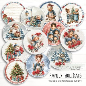 Family Holidays - digi stemple