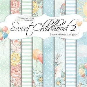Sweet Childhood 2 KWADRAT papiery do druku 
