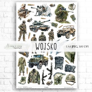 Arkusz grafik "Wojsko" do wydruku
