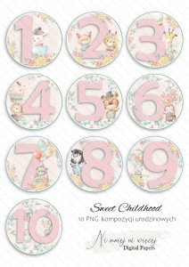 Sweet Childhood - numery urodzinowe róż