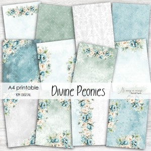 A4 Divine Peonies - papiery do druku