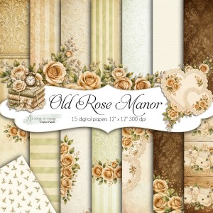 Old Rose Manor KWADRAT - papiery do druku