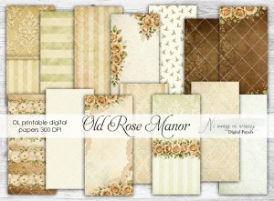 DL Old Rose Manor - papiery do druku