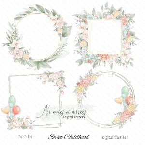 Sweet Childhood ramki do druku