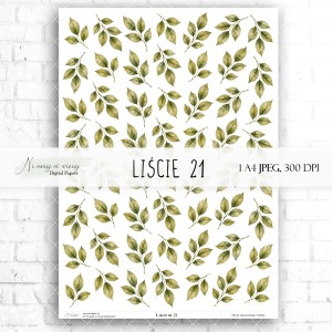 Arkusz grafik "Liście 21 (Old Rose Manor)" do wydruku