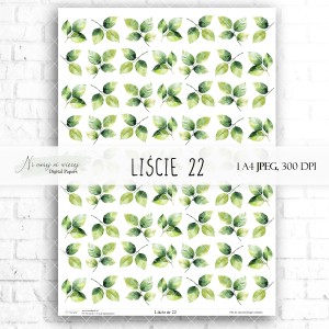 Arkusz grafik "Liście 22" do wydruku