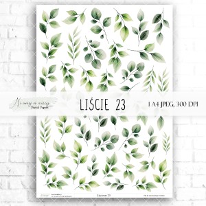 Arkusz grafik "Liście 23" do wydruku