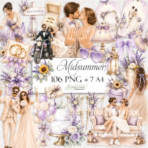 Midsummer - zestaw grafik do druku PNG + JPEG