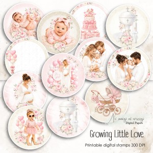Growing Little Love -  digi stemple