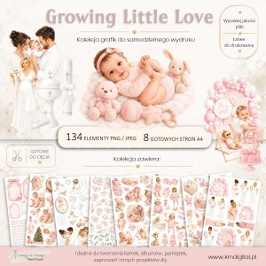 Growing Little Love - zestaw grafik do druku PNG + JPEG