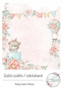 Sweet Childhood szablon czekoladownik różowy