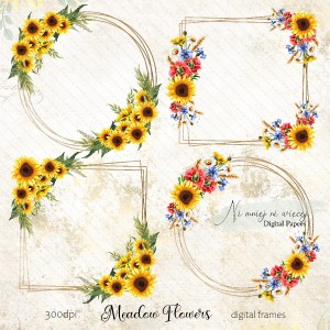 Meadow Flowers ramki do druku