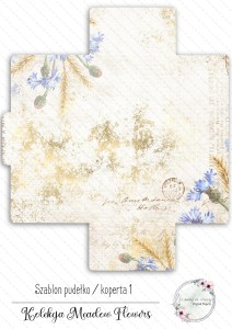 Meadow Flowers szablon kopertówka B1